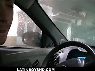 Young Latin boy gets paid for sex in car - Javi Nicolas