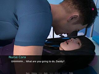 Asistenta Cora îl seduce pe John într-o întâlnire de spital animată 3D