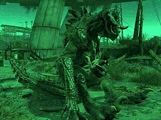 Escena de sexo animado con un monstruo de Fallout 4