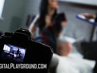 Danny, Alesa, and Amber Jayne in a steamy threesome on digital playground