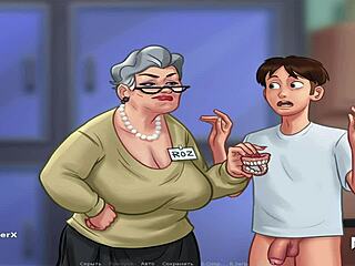 만화 게임과 타이: 늙은 여성이 치아를 뽑고 니다