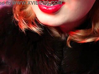 Red lips and fur: a sensual and erotic asmr video for lovers