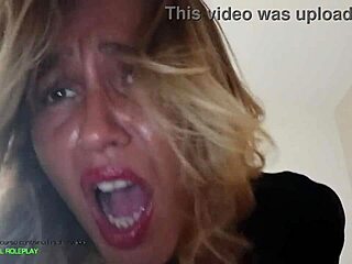 Maelle's pussy gets destroyed by a perverse fan in this rough and painful homemade video