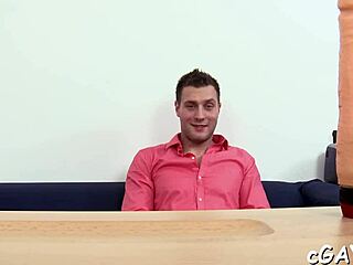 Porn vido features gay blowjob and anal toy play