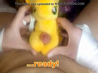 My little pony Applejack learns the art of a handjob in this video
