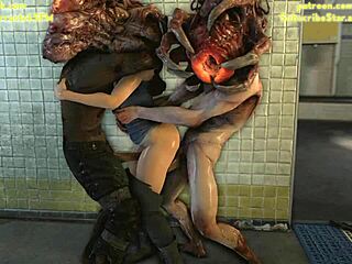 Animasi 3D Jill Valentines menghadapi masalah besar dengan zakar raksasa