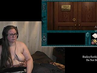 Naked Gamer Girl Nancy Drew Shows Off Her Big Ass and Natural Tits