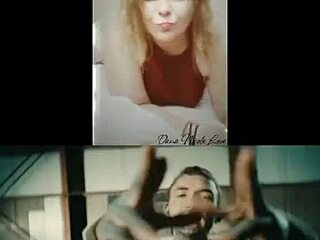 Blonde and brunette fetish in music video featuring Caskey