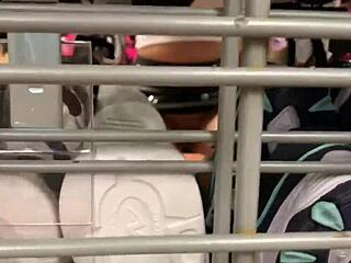 Mini skirted teen gets caught on camera at Walmart