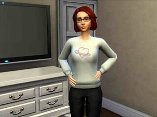Sims 4 cartoon porn con una teen girl seduciendo a su vecino