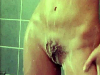 Vintage hairy step sister shares taboo shower moments with her step brother