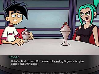 Danny Phantom's erotic journey continues with redhead and ebony characters