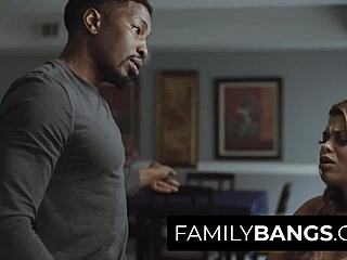 Destiny Cruz and Isiah Maxwell star in a steamy family-themed video on familybangs.com